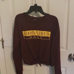 Long sleeve crop top